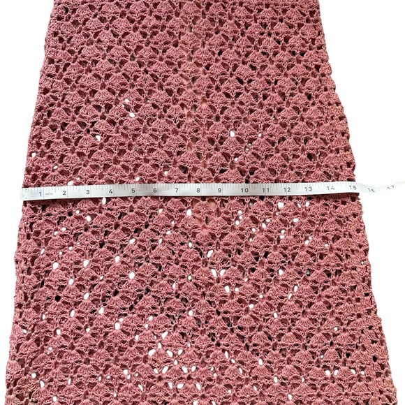 Pink Crochet Maxi Dress size M - Picture 7 of 9